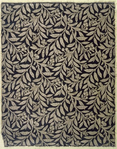 Frukt og løvverk, laget av Warner & Ramin, ca. 1875 (vevd silkevev) av Bruce James Talbert