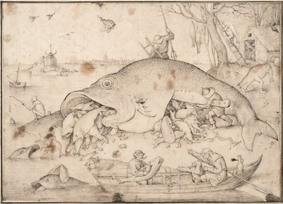 Stor fisk spiser liten fisk, 1556 av Bruegel