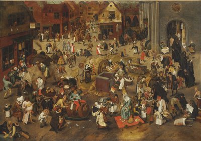 Kampen mellom karneval og fasten av Bruegel