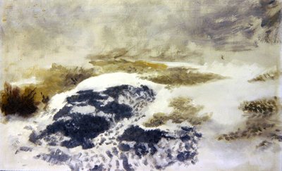 A Snowy Landscape- a Study (olje på lerret) av Bruno Andreas Liljefors