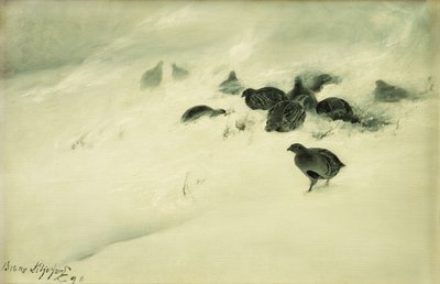 Ryper i snøstorm av Bruno Andreas Liljefors