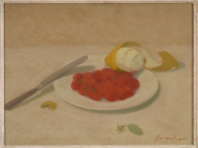 Stilleben (olje på papp) av Bruno Semprebon