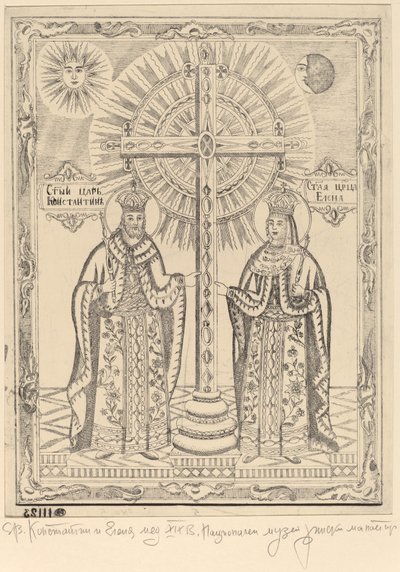 Saint Constantine og Saint Elena av Bulgarian 19th Century