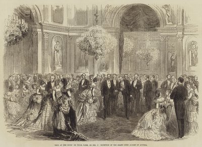 Ball på Hotel de Ville, Paris, 17. februar, mottakelse av storhertug Albert av Østerrike av Burn Smeeton
