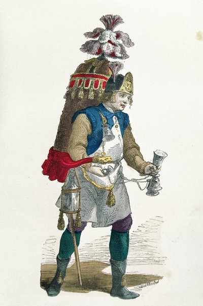 Kokosnøttselger i 1774 (fargegravering) av Burn Smeeton