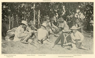 Konferanse etter Rough Riders Battle, spansk-amerikansk krig, juni 1898, 1899. av Burr McIntosh