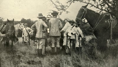 General Lawton lærer av cubanske offiserer...30. juni, spansk-amerikansk krig, 1898, 1899. av Burr McIntosh