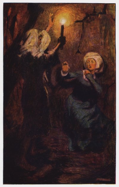 Illustrasjon for The Cloister and The Hearth av Charles Reade (farge litho) av Byam (after) Shaw