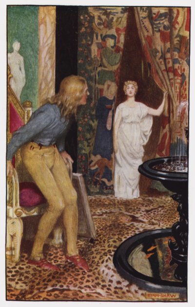 Illustrasjon for The Cloister and The Hearth av Charles Reade (farge litho) av Byam (after) Shaw