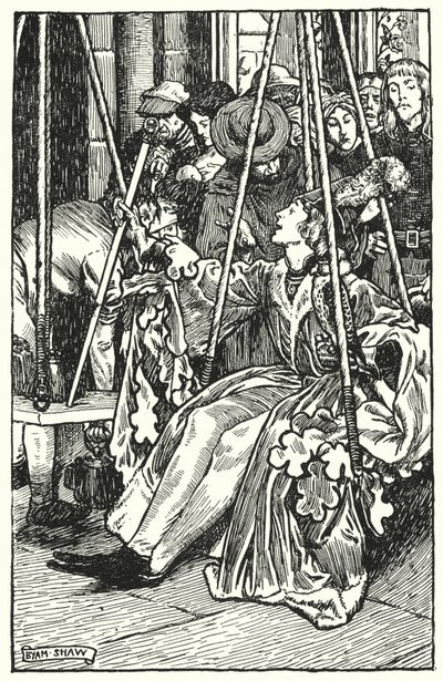 Illustrasjon for The Cloister and The Hearth av Charles Reade (litho) av Byam (after) Shaw