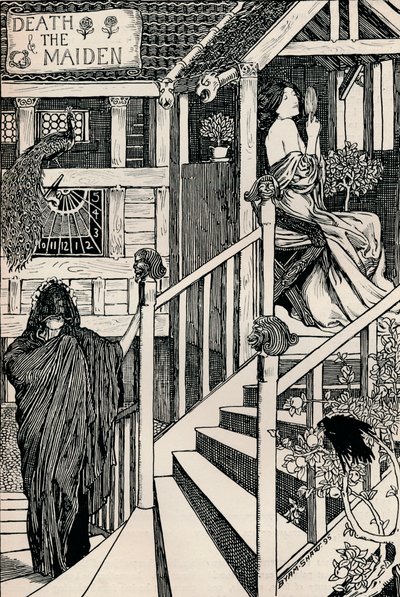 Døden og jomfruen, 1895 av Byam Shaw