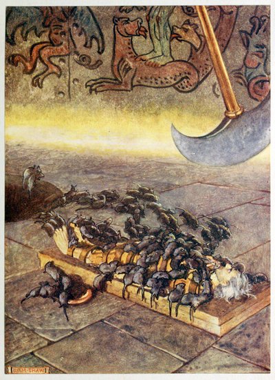 De svermet over meg i stadig akkumulerende hauger., fra Selected Tales of Mystery, pub. 1909. av Byam Shaw