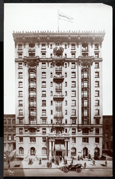 Hotel Woodstock på 127 West 43rd Street, New York, 1907 (sølv gelatintrykk) av Byron Company