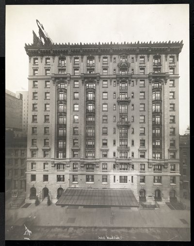 Hotel Woodstock på 127 West 43rd Street, New York, 1911 eller 1912 (sølv gelatintrykk) av Byron Company