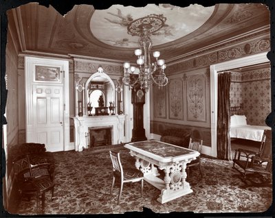 Privat stue på Hoffman House Hotel, 1907 (sølv gelatintrykk) av Byron Company