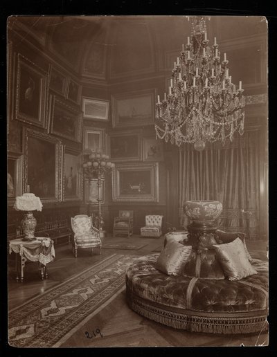 Mrs. William Astor-residensen, 5th Avenue og 34th Street, New York, 1894 (sølv gelatintrykk) av Byron Company