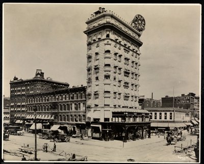 The Pabst Hotel, 42nd Street, Broadway og 7th Avenue, New York, 1919 (sølv gelatintrykk) av Byron Company