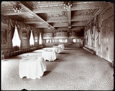 Mottaksrommet på Hotel Delmonico, 1902 (sølv gelatintrykk) av Byron Company