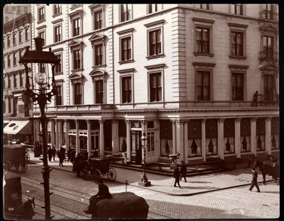 The St. James Hotel, nordøstlige hjørne av Broadway og 26th eller 27th Street, New York, 1896 (sølv gelatintrykk) av Byron Company