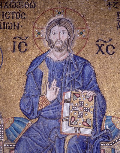 Kristuspantokrator i Hagia Sophia (mosaikk) av Byzantine