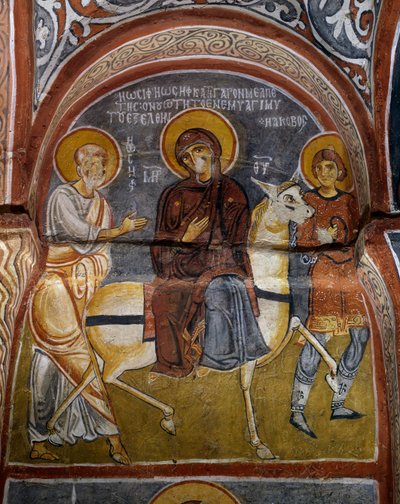 Fly til Egypt, bysantinsk freskomaleri (1100-tallet), Karanlik Kilise (Dark Church) (1100-1200-tallet), Goreme (Unescos verdensarvliste) av Byzantine
