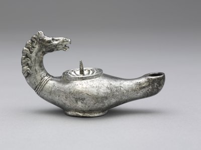 Lampe, sent på 300-tallet (sølv) (se også 491488 og 491489) av Byzantine
