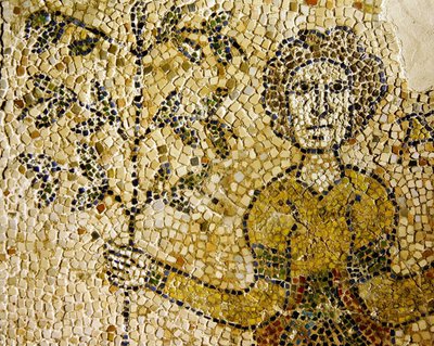 Representasjon av Eva og Kunnskapens tre, 1213 (mosaikk) av Byzantine