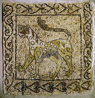 Spotted Panther, 1213 (mosaikk) av Byzantine
