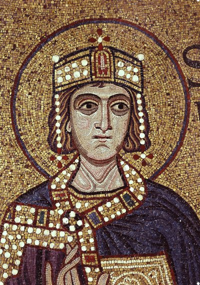Kong Salomo Detalj av interiørmosaikker i Markus-basilikaen, 1100-tallet av Byzantine Byzantine