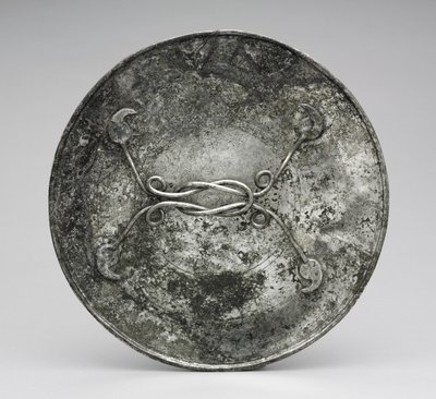 Speil med håndtak i form av en Herakles-knute, ca. 280-400 (sølv) av Byzantine Byzantine