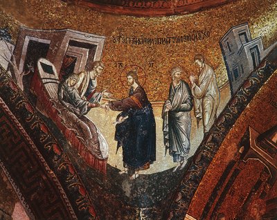 Jomfruens død (mosaikk) av Byzantine Byzantine