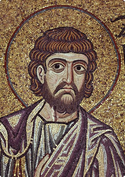 Profeten Sakarias detalj av interiørmosaikker i Markus-basilikaen, 1100-tallet av Byzantine Byzantine