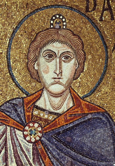 Profeten Daniel Detalj av interiørmosaikker i St. Marks-basilikaen, 1100-tallet av Byzantine Byzantine