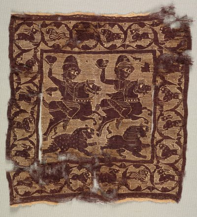 Dekorativ firkant fra en tunika av Byzantine PeriodEgyptian
