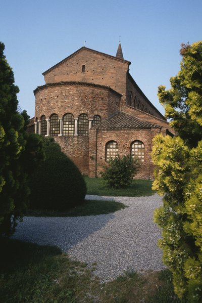 Utvendig visning av chevet av Byzantine School