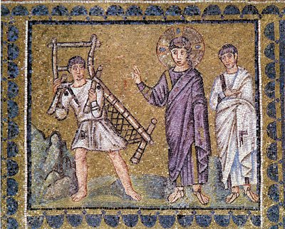 Healing of the Paralytic, Church of St. John the Baptist. Apollinar den ni av Ravenna (Sant