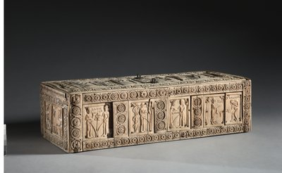 Elfenbensboks med scener av Adam og Eva, 1000-1100-tallet av Byzantine School