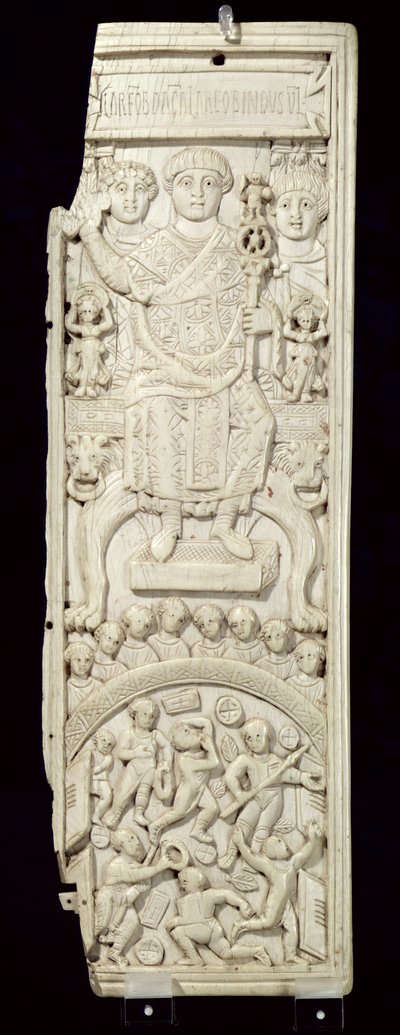 Panel fra Diptych of Consul Areobindus, Konstantinopel, 506 AD (se også 199108) av Byzantine School