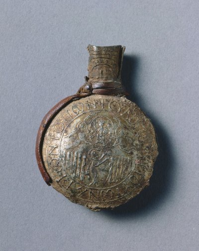 Pilgrims Ampulla med scener av korsfestelsen av Byzantine School