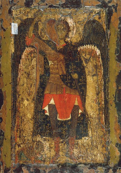 Erkeengelen Michaels utseende til Joshua, sønnen til Nun, tidlig på 1200-tallet. av Byzantine icon.
