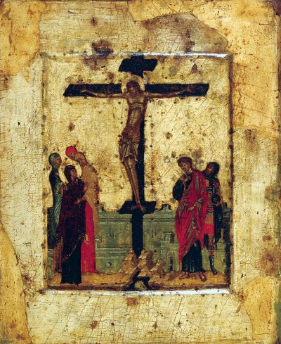 Korsfestelsen, slutten av 1300-tallet. av Byzantine icon.