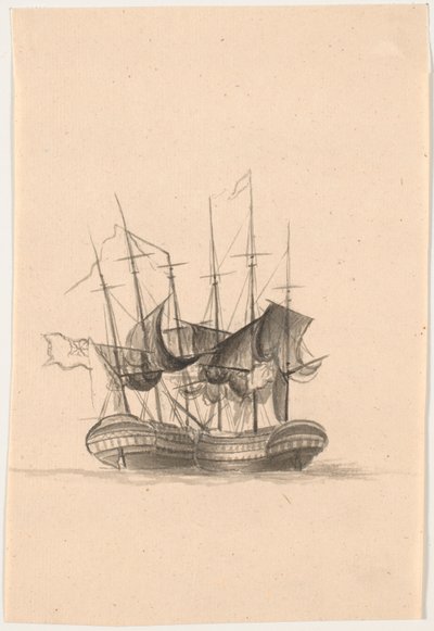 To engelske krigsskip av C.A. Lorentzen