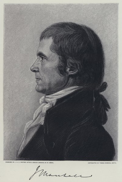 sjefsjef Marshall (litho) av C.B.J.F. de (after) Saint Memin