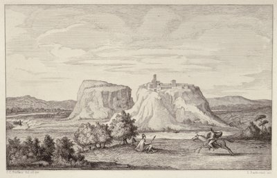 Imaginær utsikt over det tidlige Roma, gravert av B.Barloccini, 1849 av C.C Perkins