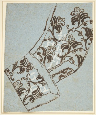 Ermestudium for kjolen til Elefantridderordenen. Antagelig for portrett av A. G. Moltke av C.G. Pilo