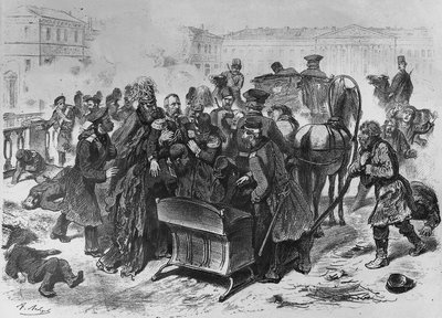 Attentatet på tsar Alexander II i St Petersburg, 13. mars av J.B. and Brown J. Rowbotham