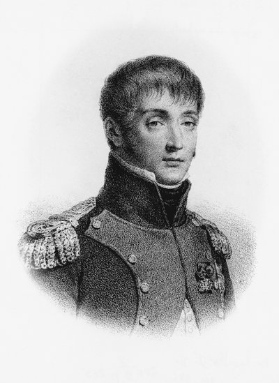 Portrett av Louis Bonaparte (1778-1846), fransk soldat og konge av Holland fra 1806 til 1810, gravering av J.B. and Brown J. Rowbotham