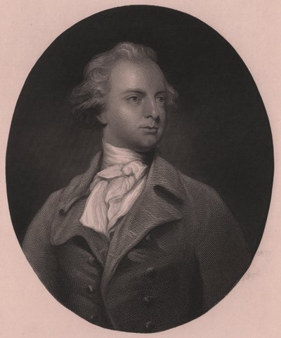 Portrett av Sir Abraham Hume, Second Baronet (1749-1838), gravering av G Stodard fra maleri av Joshua Reynolds, 25x33 cm, Virtue and Co Publisher, London, cirka 1860 av J.B. and Brown J. Rowbotham