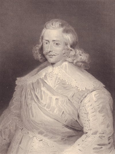 Portrett av spansk kardinal og general Ferdinand av Habsburg (1609-1641), gravering av J.B. and Brown J. Rowbotham