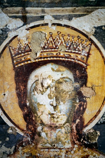 Saint, freskomaleri i kirken Agios Ioannis Prodromos av J.B. and Brown J. Rowbotham